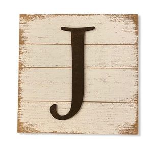SOLD- Wooden “J” Wall Decor